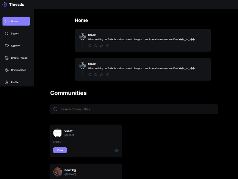 A Threads Application